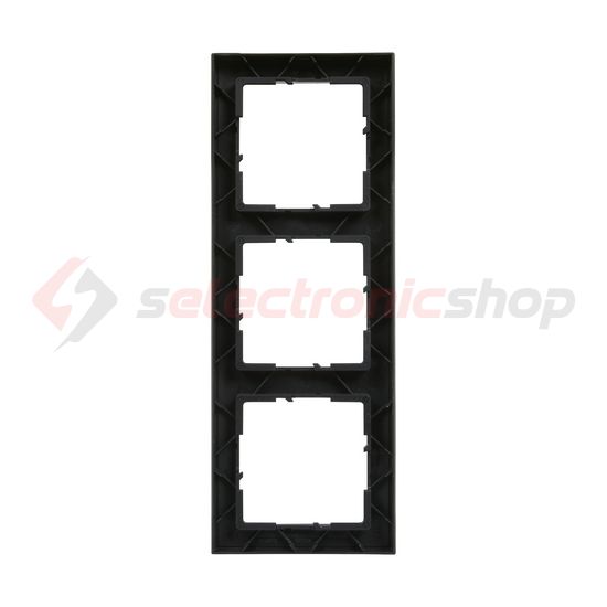 Suno keret 3-egység vízszintes és függőleges műanyag fekete lakkozott LEGRAND - 721523