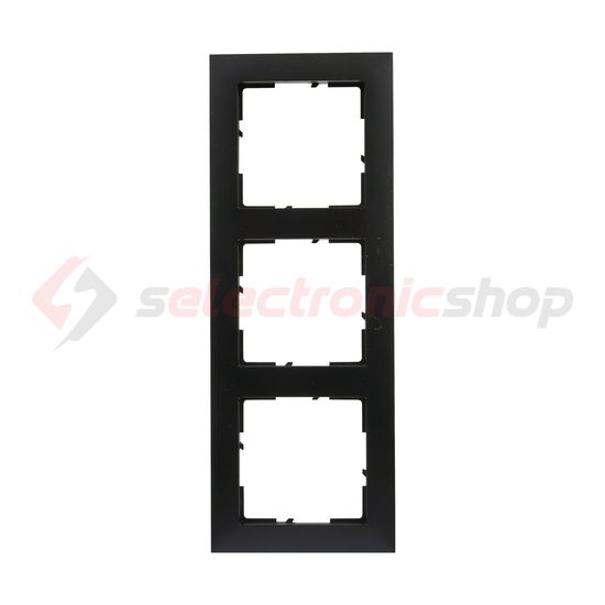 Suno keret 3-egység vízszintes és függőleges műanyag fekete lakkozott LEGRAND - 721523