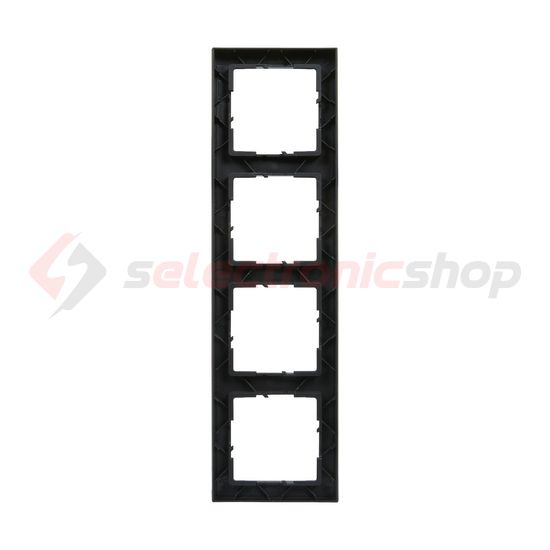 Suno keret 4-egység vízszintes és függőleges műanyag fekete lakkozott LEGRAND - 721524