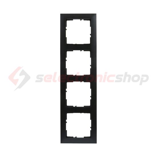 Suno keret 4-egység vízszintes és függőleges műanyag fekete lakkozott LEGRAND - 721524