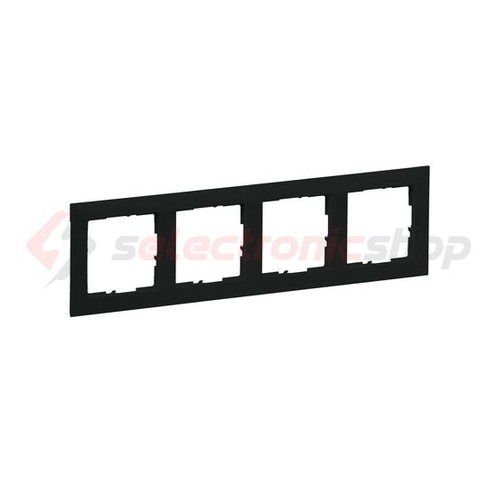 Suno keret 4-egység vízszintes és függőleges műanyag fekete lakkozott LEGRAND - 721524
