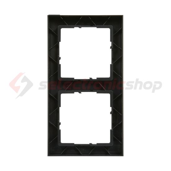 Suno keret mintás 2-egység vízszintes és függőleges műanyag fekete lakkozott LEGRAND - 721572