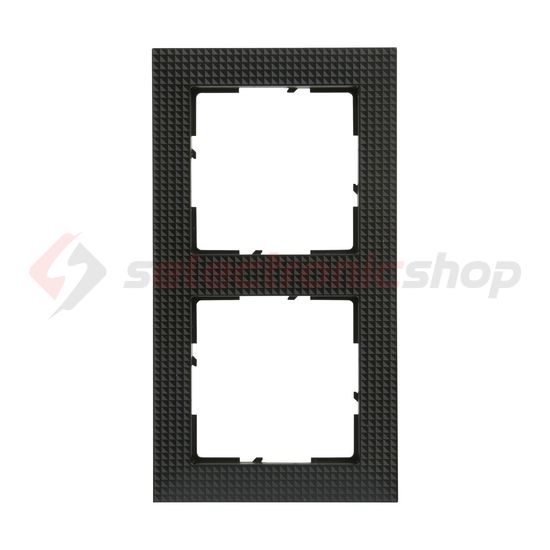 Suno keret mintás 2-egység vízszintes és függőleges műanyag fekete lakkozott LEGRAND - 721572