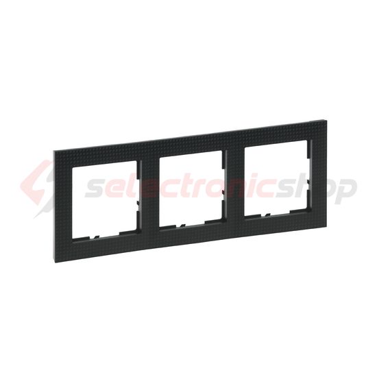 Suno keret mintás 3-egység vízszintes és függőleges műanyag fekete lakkozott LEGRAND - 721573