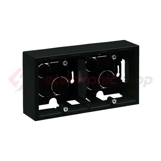 Suno kiemelődoboz 2-egység vízszintes és függőleges fekete téglalap műanyag IP2X LEGRAND - 721495