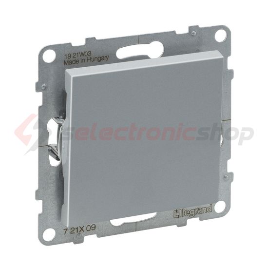 Suno N101 nyomó betét közp. fedéllel 1- nyomógomb 1z alumínium IP20 süllyesztett dmax. LEGRAND - 721309