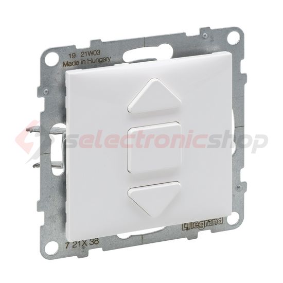 Suno redőnymozgató 1P betét közp. fedéllel NR105 1P nyomó billentyűs fehér műanyag LEGRAND - 721138