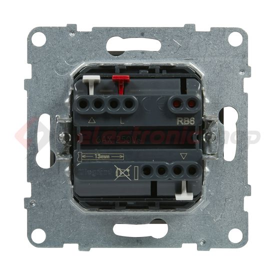 Suno redőnymozgató 1P betét közp. fedéllel R105 1P kapcsoló billentyűs alumínium műanyag LEGRAND - 721339