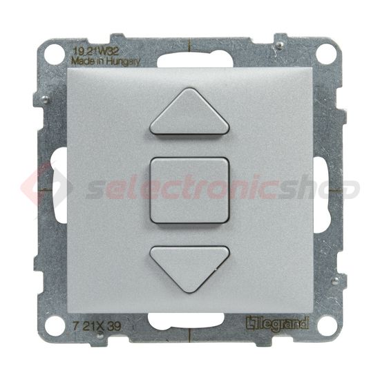 Suno redőnymozgató 1P betét közp. fedéllel R105 1P kapcsoló billentyűs alumínium műanyag LEGRAND - 721339