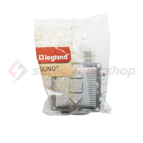 Suno redőnymozgató 1P betét közp. fedéllel R105 1P kapcsoló billentyűs alumínium műanyag LEGRAND - 721339