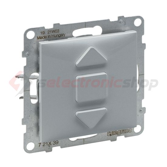 Suno redőnymozgató 1P betét közp. fedéllel R105 1P kapcsoló billentyűs alumínium műanyag LEGRAND - 721339
