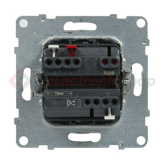 Suno redőnymozgató 1P betét közp. fedéllel R105 1P kapcsoló billentyűs fehér műanyag LEGRAND - 721139