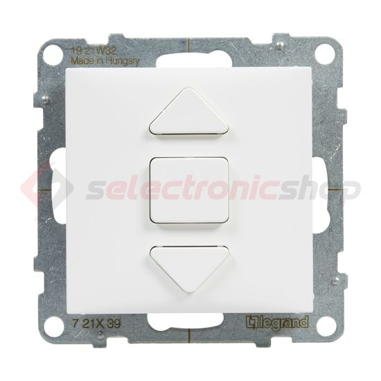 Suno redőnymozgató 1P betét közp. fedéllel R105 1P kapcsoló billentyűs fehér műanyag LEGRAND - 721139