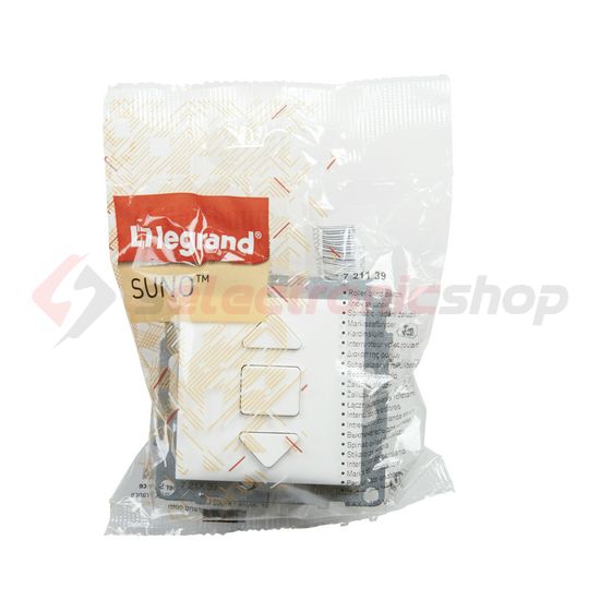 Suno redőnymozgató 1P betét közp. fedéllel R105 1P kapcsoló billentyűs fehér műanyag LEGRAND - 721139