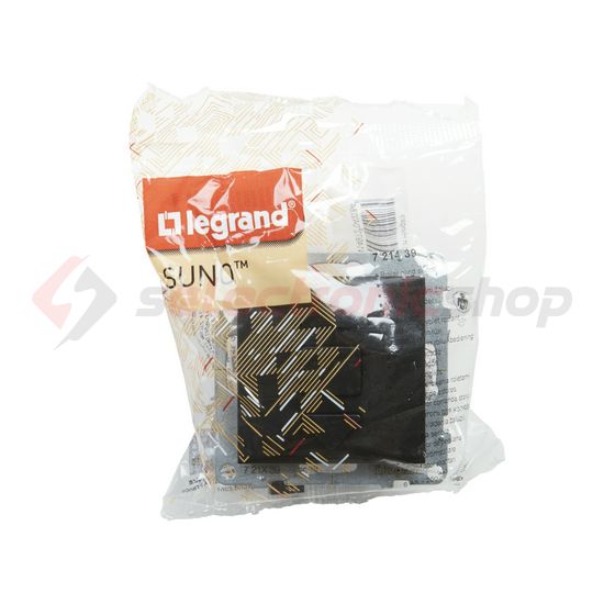 Suno redőnymozgató 1P betét közp. fedéllel R105 1P kapcsoló billentyűs fekete műanyag LEGRAND - 721439