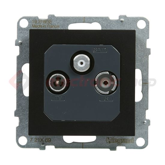 Suno TV-R-SAT 3-kimenet végzáró süllyesztett 10dB/860MHz fekete 10dB/2150MHz LEGRAND - 721469