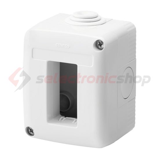 System szerelvénydoboz 1M 1-egység függőleges szürke műanyag IP40 27Combi GEWISS - GW27001