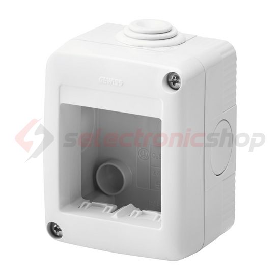 System szerelvénydoboz 2M 1-egység függőleges szürke műanyag IP40 27Combi GEWISS - GW27002