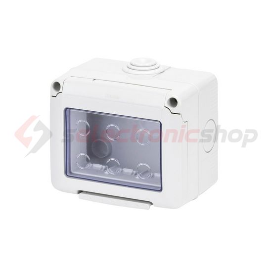 System szerelvénydoboz átlátszó ajtóval 3M 1-egység függőleges szürke műanyag IP55 27Combi GEWISS - GW27043