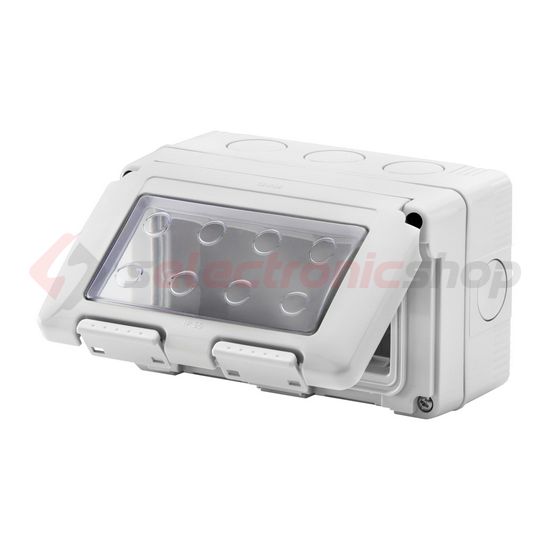 System szerelvénydoboz átlátszó ajtóval 4M 1-egység függőleges szürke műanyag IP55 27Combi GEWISS - GW27044