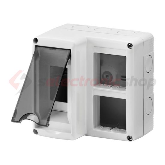 System szerelvénykombinációs doboz 4(2x2)SYSTEM-modul+2DIN- modul 1-egység szürke 27Combi GEWISS - GW27071