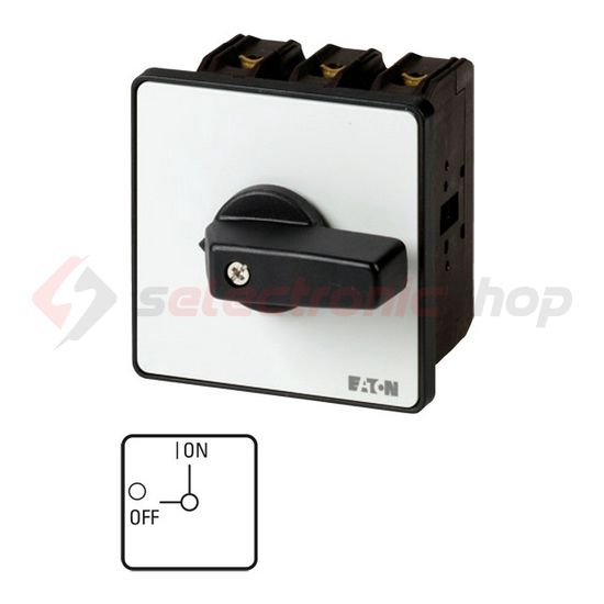 Szakaszoló be-ki kapcsoló 100A 3P 37kW/400VAC-3 beépíthető fix fekete P3-100/E EATON - 067201