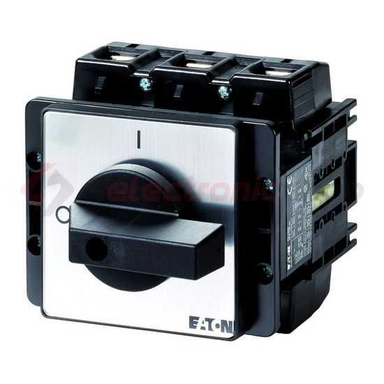 Szakaszoló be-ki kapcsoló 160A 3P 45kW/400VAC-3 beépíthető fix fekete P5-160/E EATON - 280921