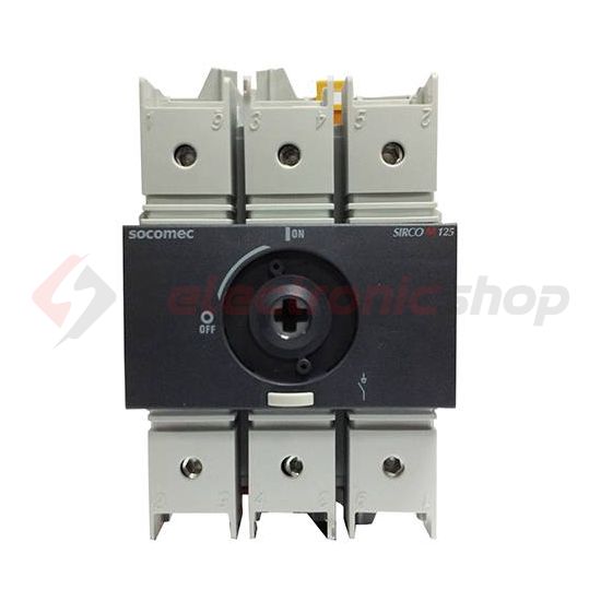 Szakaszoló be-ki kapcsoló alapkészülék 125A 3P ráépíthető sorolható fix Sirco M3 SOCOMEC - 22003011
