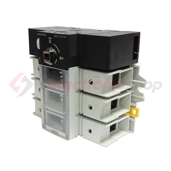 Szakaszoló be-ki kapcsoló alapkészülék 160A 3P ráépíthető sorolható fix Sirco MV SOCOMEC - 22003016