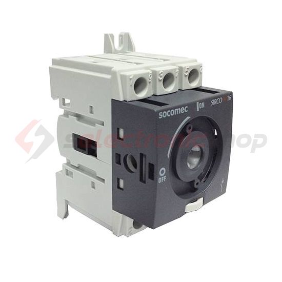 Szakaszoló be-ki kapcsoló alapkészülék 16A 3P ráépíthető sorolható fix Sirco M1 SOCOMEC - 22003000