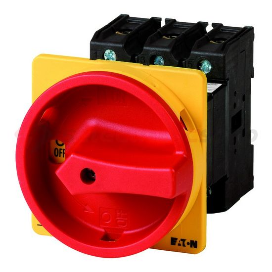 Szakaszoló fő- és vészkapcsoló 100A 3P 37kW/400VAC-3 fix piros zárható P3-100/V/SVB EATON - 088558