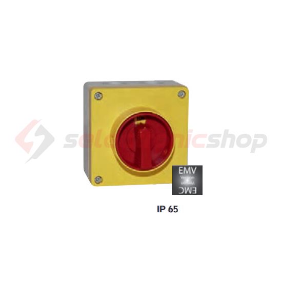 Szakaszoló fő- és vészkapcsoló 25A 3P 7.5kW/400VAC-3 ráépíthető tokozott ML0-016-3V-8900N MERZ - MZ57461