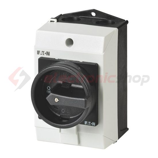 Szakaszoló főkapcsoló 20A 3P 5.5kW/400VAC-3 ráépíthető tokozott fekete T0-2-15679/I1/SVB-SW EATON - 207150