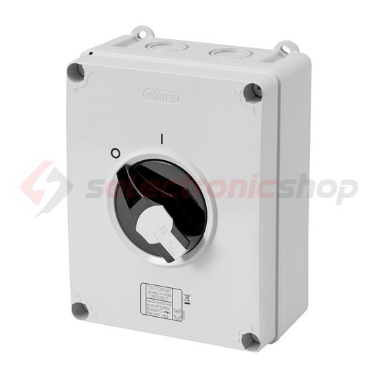 Szakaszoló vész- be-ki kapcsoló 3P 63A tokozott IP66 70RTHP GEWISS - GW70407P