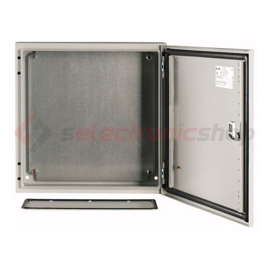 Szekrény fali sorolható acél szerelőlappal 400mm 400mmx 150mmx IP66 szürke CS-44/150 EATON - 111683