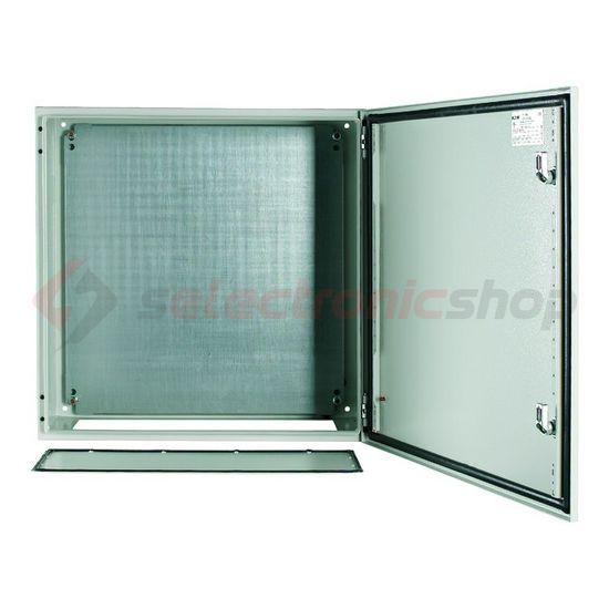 Szekrény fali sorolható acél szerelőlappal 600mm 600mmx 250mmx IP66 szürke CS-66/250 EATON - 111699