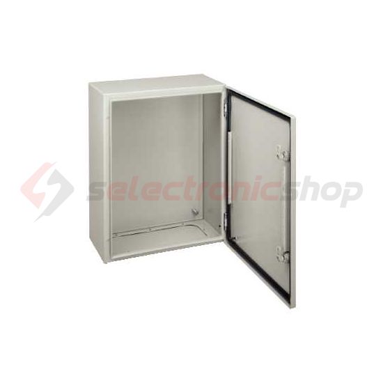 Szekrény fali teli ajtós acél 800mm 800mmx 200mmx IP66 szürke Spacial CRN Schneider - NSYCRN88200