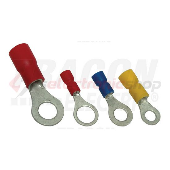 Szemes saru 10mm2 8M/csavar gyűrűs-alakú PVC piros réz ónozott TRACON - PSZ10-8