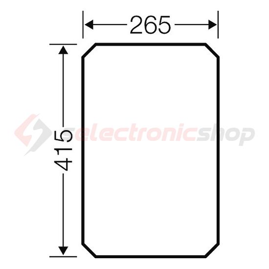 Szerelőlap MI703-hoz műanyag 415mm-ma 265mm-sz kezeletlen MiMP3 ENYMETER Hensel - 2000018