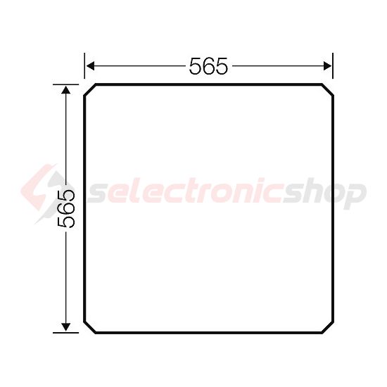 Szerelőlap MI708-hoz műanyag 565mm-ma 565mm-sz kezeletlen MiMP8 ENYMETER Hensel - 2000020