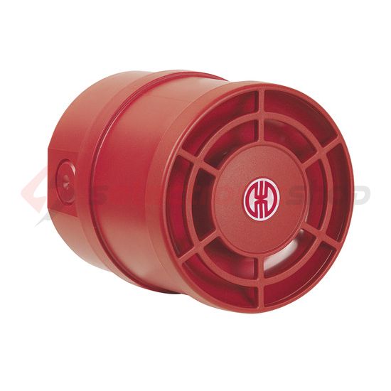 Sziréna 32-hangú 28V DC 1.4A 115dB piros-ház műanyag IP65 WERMA - 14015050