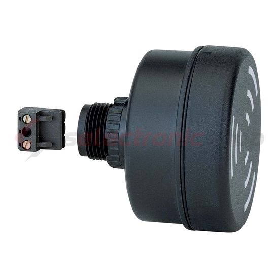 Sziréna 8-hangú mini beépíthető d22mm 14V DC 0.08A 100dB fekete-ház műanyag IP65 EM WERMA - 11000075