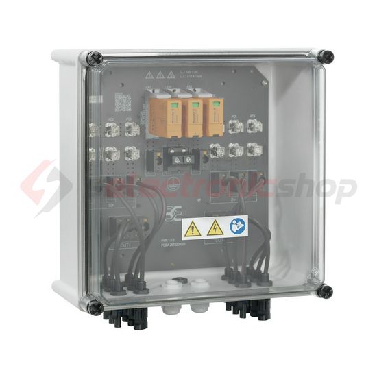 Szolár DC elosztó komplett 1kV 1MPP I+II-túlfesz 3x2-bizt.aljzat 3x2-MC4 IP65 PVN1M1I3SXF3V1O1TX - 2683070000