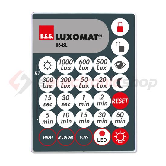 Távirányító BL2(4)(-K) érzékelőhöz infravörös (IR) fekete IR-BL B.E.G. - 93055