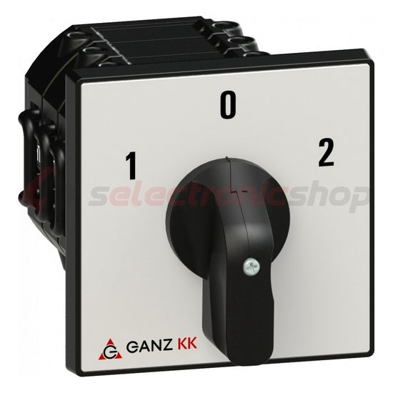 Terhelés 0-1-2 átkapcsoló 3P 40A előlapra KK2-40-6006 Ganz KK - 903-6006-601