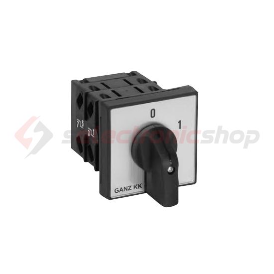 Terhelés 0-1 be-ki kapcsoló 3P 32A előlapra KK1-32-6002 Ganz KK - 1AF6002BB00M20