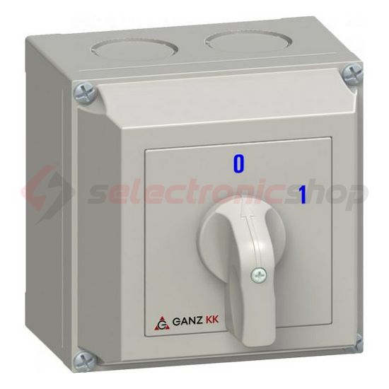 Terhelés 0-1 be-ki kapcsoló 3P 32A tokozott KKM1-32-6002 Ganz KK - 4AF6002XB00S20