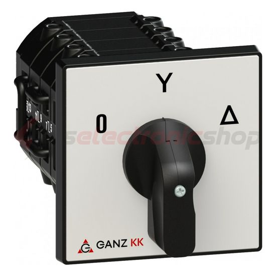 Terhelés 0-1 csillag-delta kapcsoló 3P 63A előlapra KK2-63-6009 Ganz KK - 904-6009-701