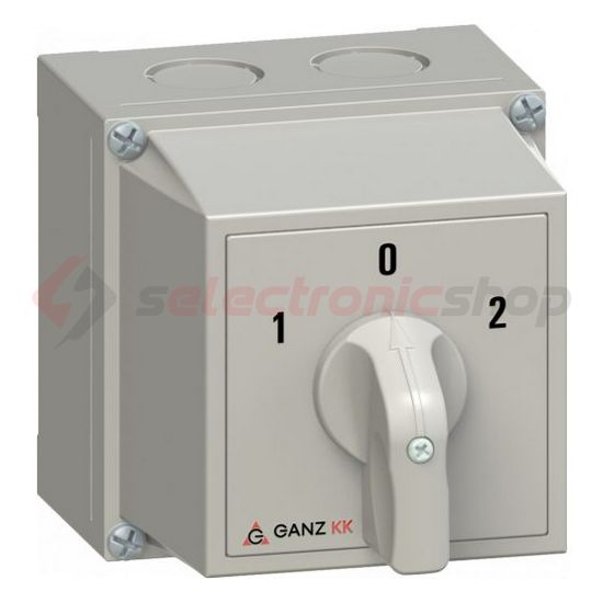 Terhelés 1-0-2 átkapcsoló 3P 20A tokozott KKM0-20-6006 Ganz KK - 3AC6006XB00S40