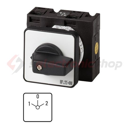 Terhelés 1-0-2 átkapcsoló 4-pólus 32A 12kW/AC-3/400V előlapra T3-4-8213/E EATON - 076075